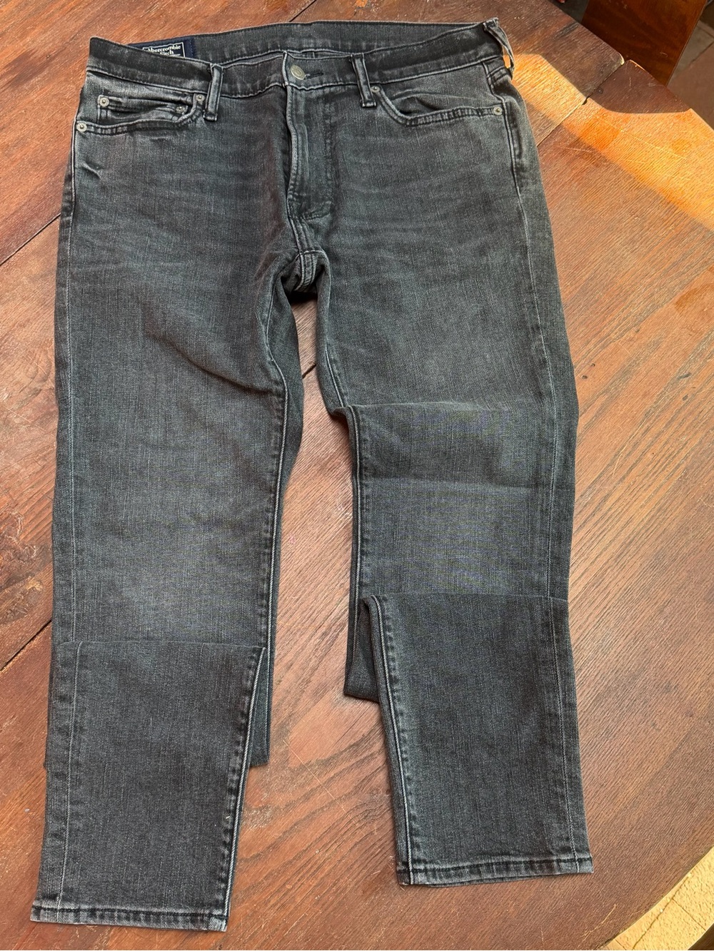 Abercrombie & Fitch Men's Charcoal Slim Straight Jeans ✌️